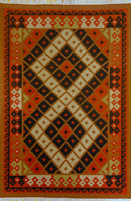 Kilim 5x8 Multi Wool