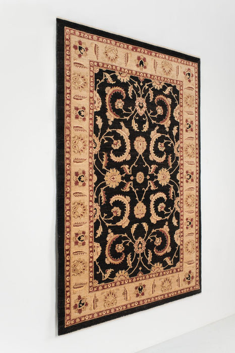 Grand 10x14 Chobi Black/Beige Wool
