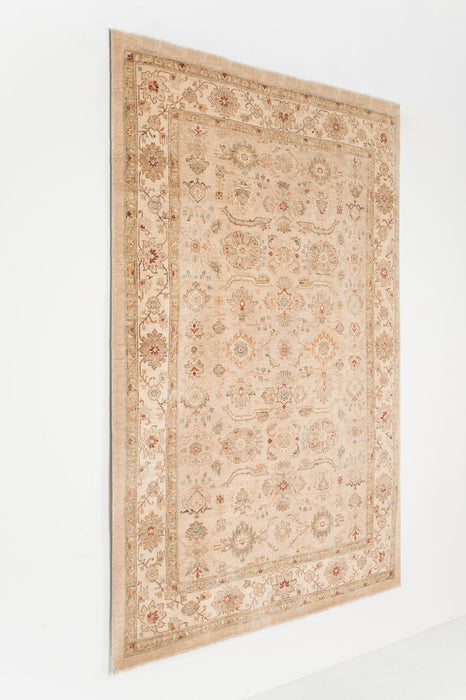 Chobi 6x9 Beige and Ivory Wool