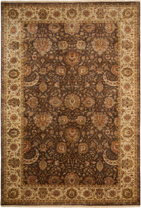 Agra 6x9 Brown/Ivory Wool
