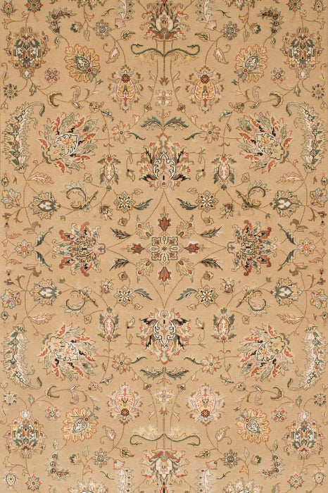 Indo Persian 6x9 Ivory/Red Wool and Silk