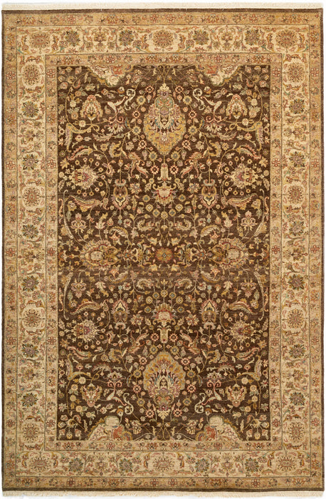 Agra 6x9 Brown/Ivory Wool