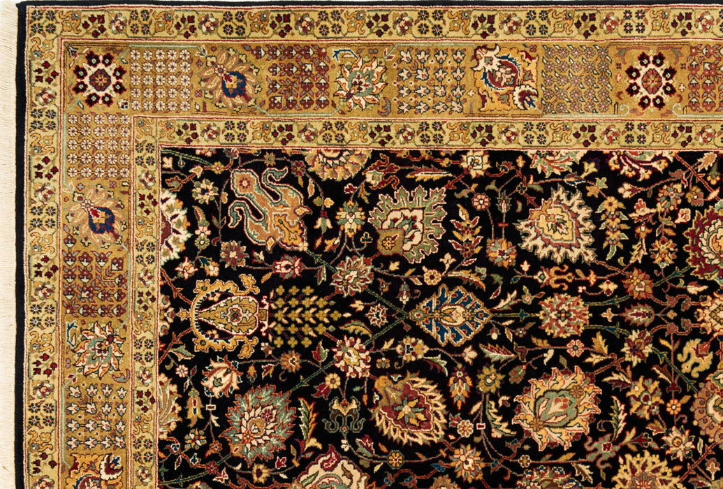 Tabriz 6x9 Black/Gold Wool