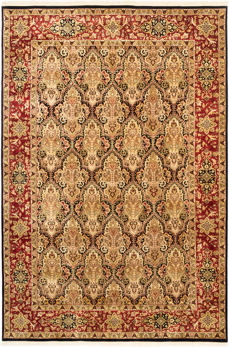 Indo Persian 6x9 Red/Black Wool