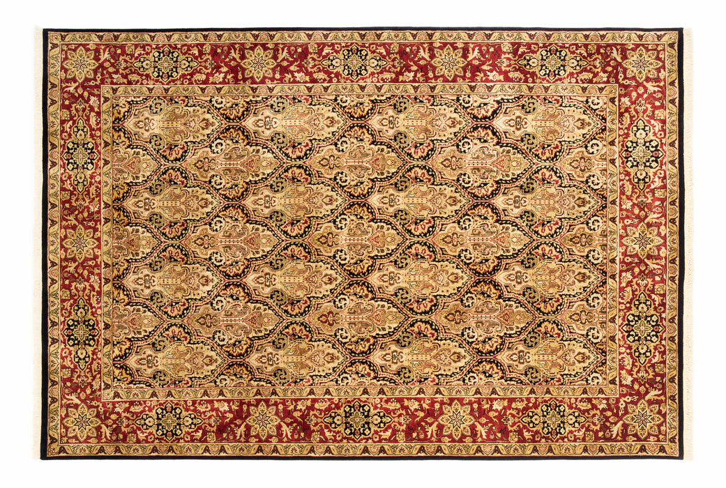 Indo Persian 6x9 Red/Black Wool