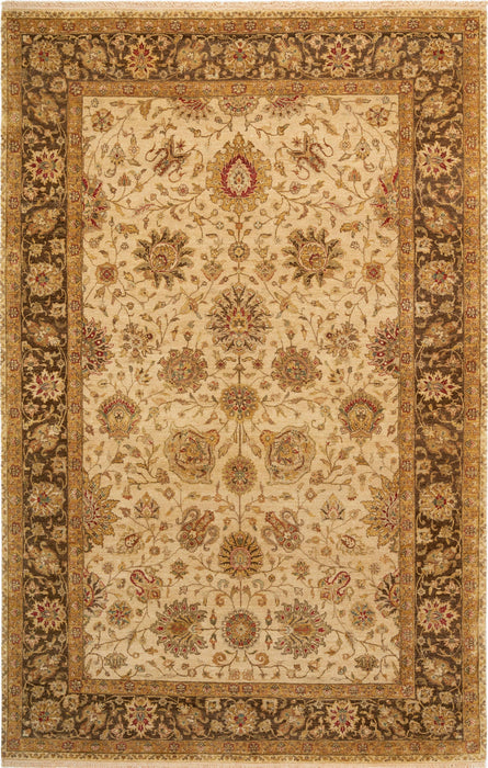 Agra 6x9 Ivory/Brown Wool