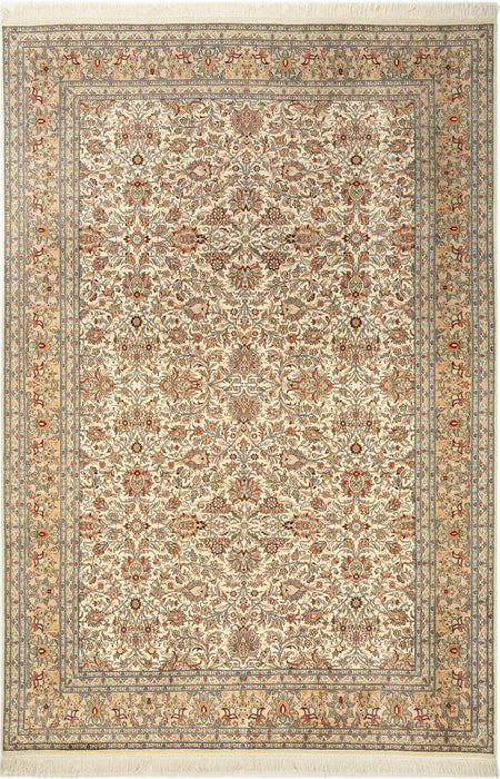 Kashan 6x9 Ivory Silk