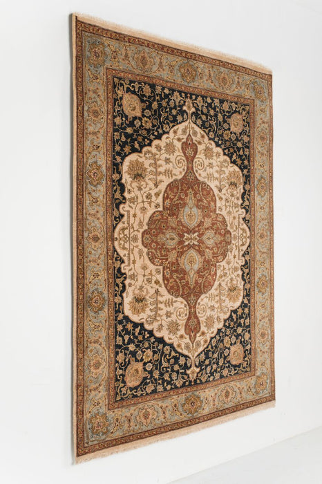 Elegance 6x9 Ivory-Blue Wool