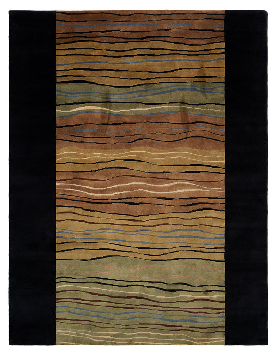 River 8x10 Multi Colours New Zealand Wool