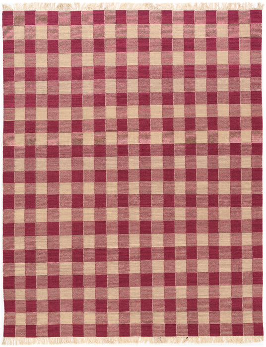 Red Gingham 8x10 Wool
