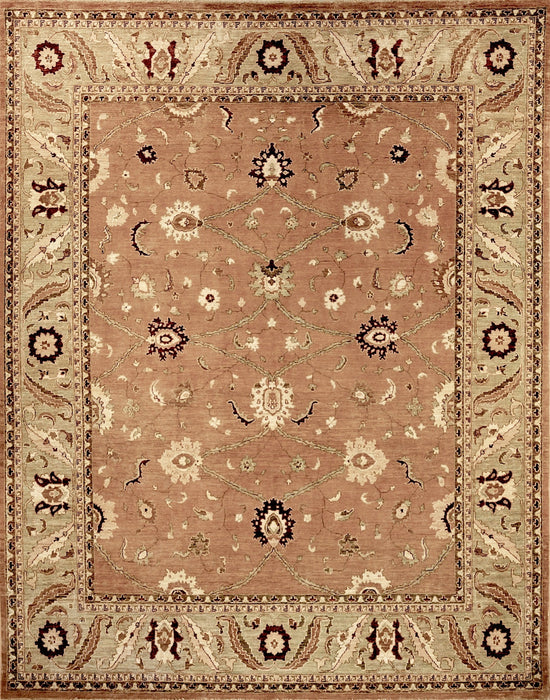 Chobi 8x10 Rose/Green Ghazni Wool