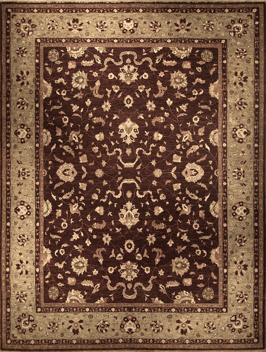 Qaddus 8x10 Red/Green Ghazni Wool