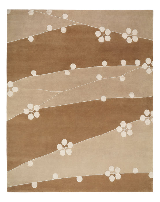 Naturale 8x10 Ivory/Beige Wool & Bamboo Silk