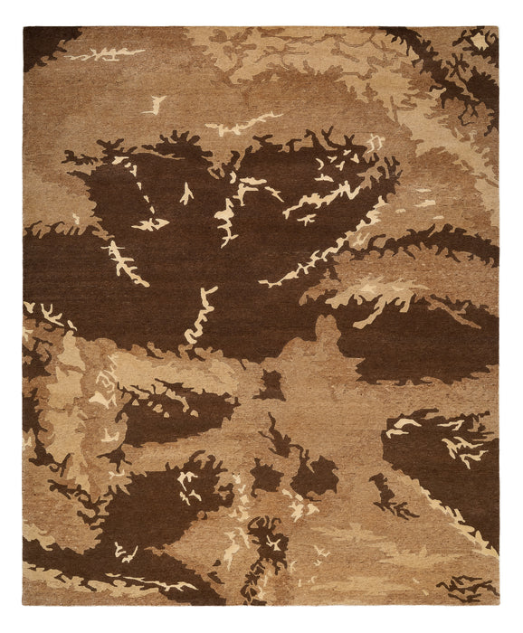 Forest 8x10 Mocha Brown and Ivory