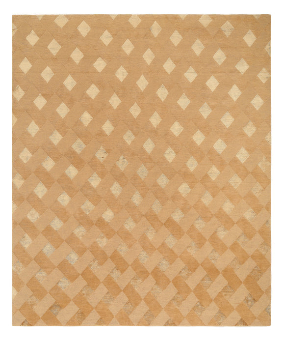 8x10 Gold Check Wool with Silk