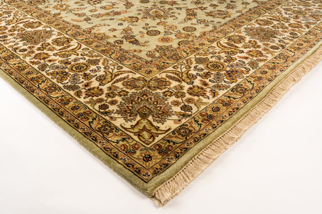 Indo Persian Collection 6x9 Sage Green/Beige Wool