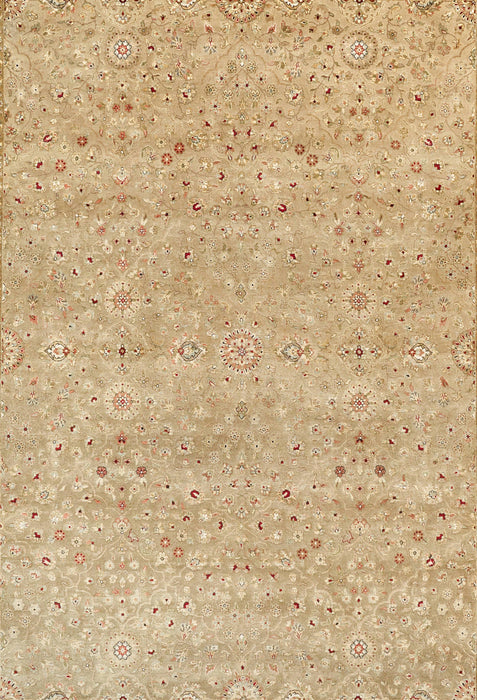 New Bakhtyar 8x10 Camel/Bulgarian Red Wool and Silk