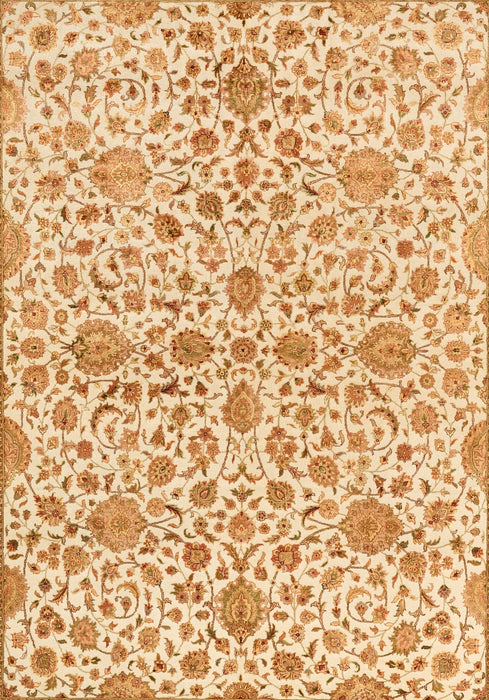 Old Isfahan 8x10 Ivory/Red Wool and Silk