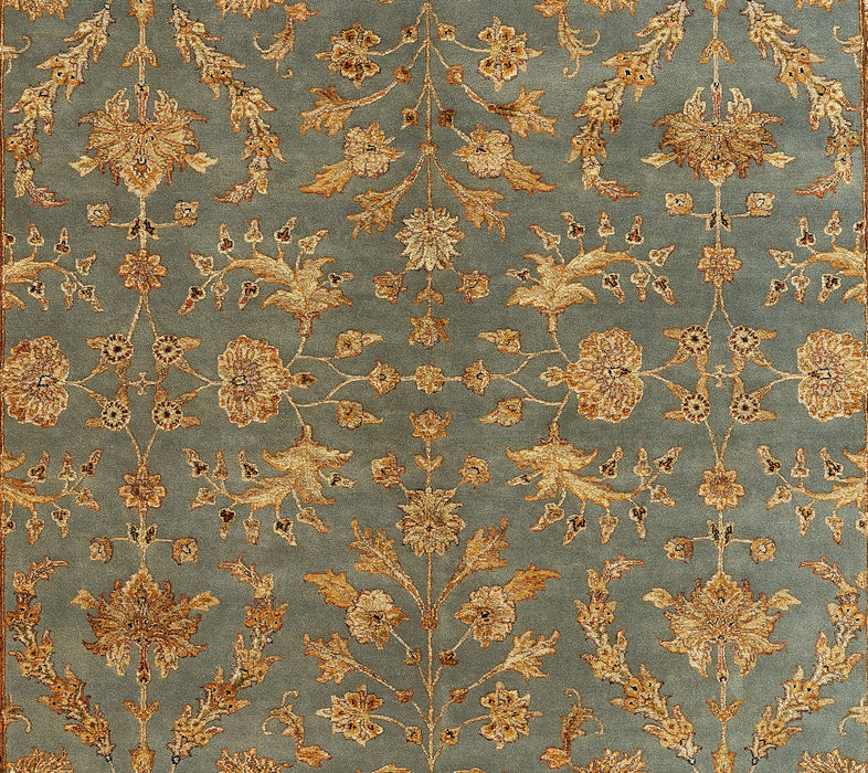 Reflections 9x12 Ivory/Light Blue Wool and Silk Embossed.