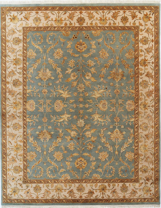 Reflections 8x10 Light Blue/Ivory Wool and Silk Embossed.
