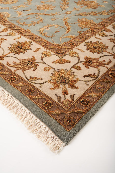 Reflections 8x10 Light Blue/Ivory Wool and Silk Embossed (B)