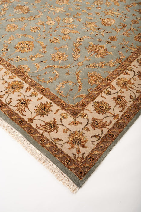 Reflections 8x10 Light Blue/Ivory Wool and Silk Embossed (B)