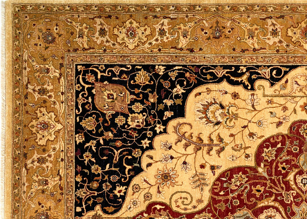 Elegance 6x9 Ivory/Light Gold Ghazni and Argentinian Highland Wool