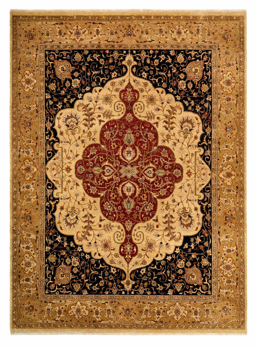 Elegance 6x9 Ivory/Light Gold Ghazni and Argentinian Highland Wool