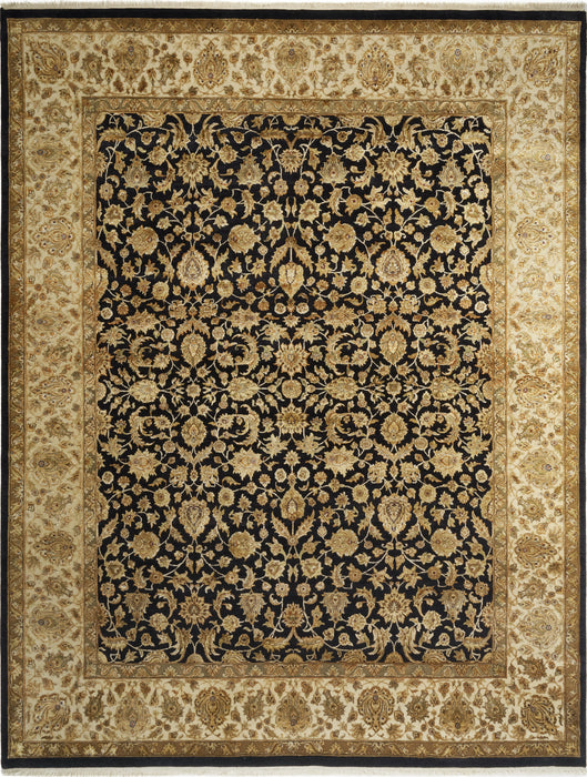 Enchante 8x10 Midnight Blue/Ivory Wool and Silk