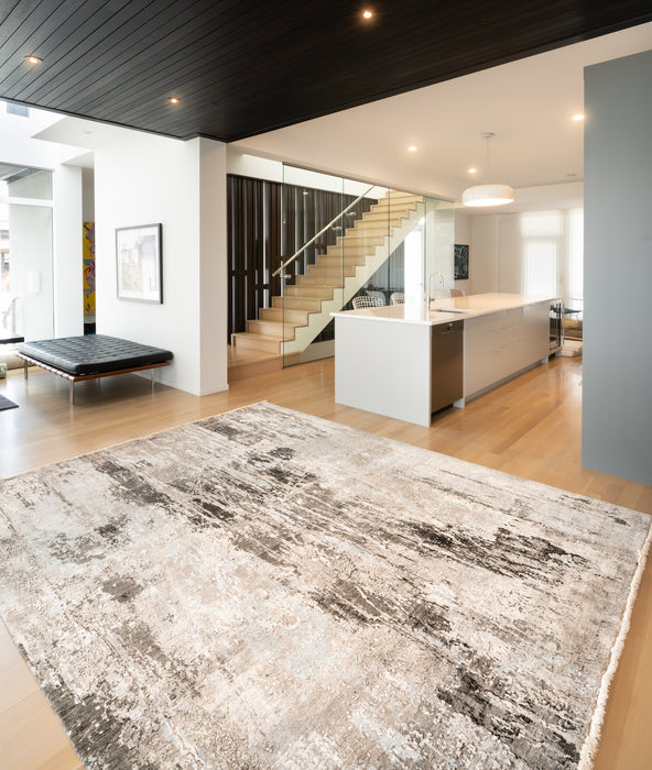 Twilight 8x10 Dark Blue Wool and Silk