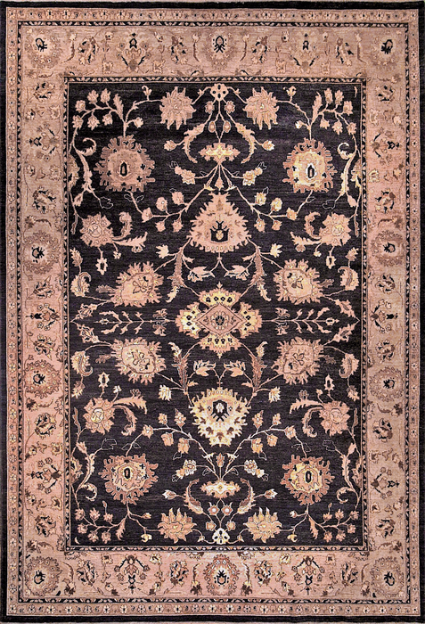 Chobi 9x12 Black/Beige Ghazni Wool