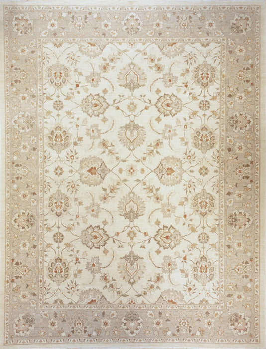 9x12 Chobi Ivory/Beige Ghazni Wool