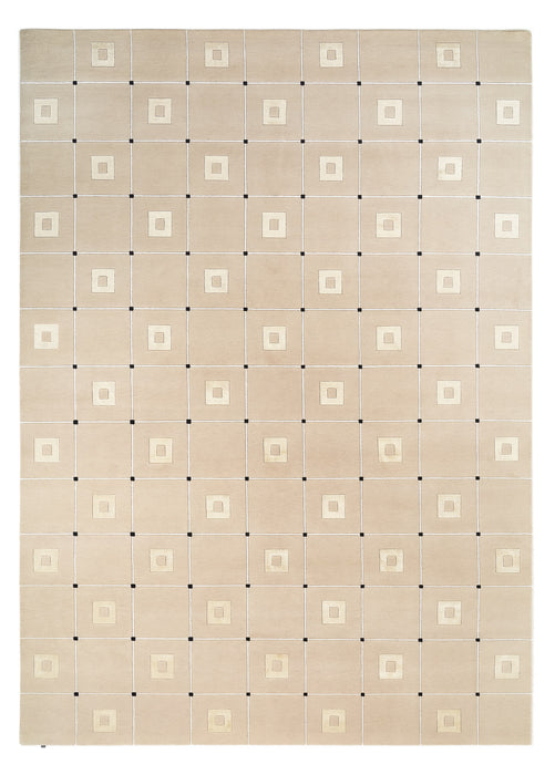 9x13 Box Beige Wool and Silk Touch