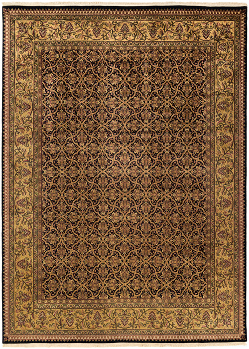 Indo Persian 9x12 Black/Gold wool