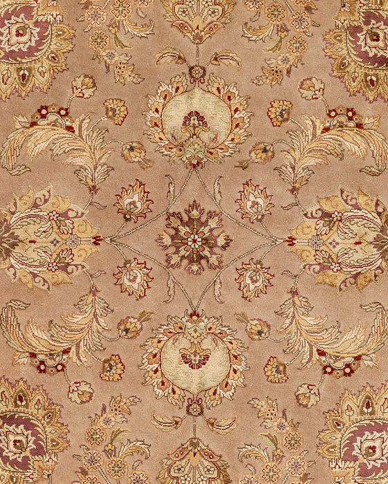 Indo Persian 9x12 Beige/Brown Wool and Silk.