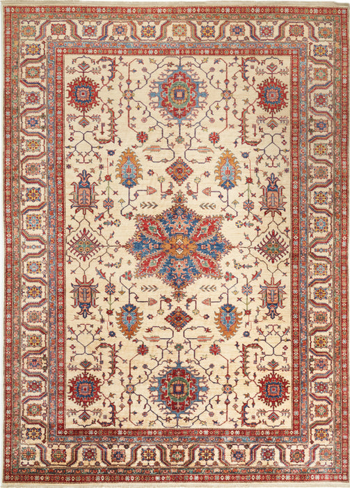 Super Kazak 9x12 Ivory