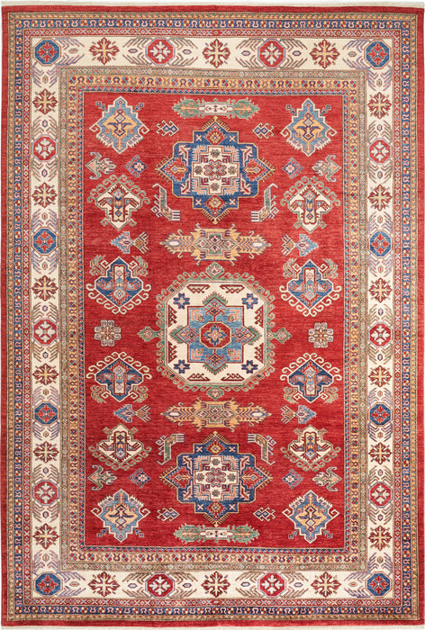 Super Kazak 9x13 Vermilion Red