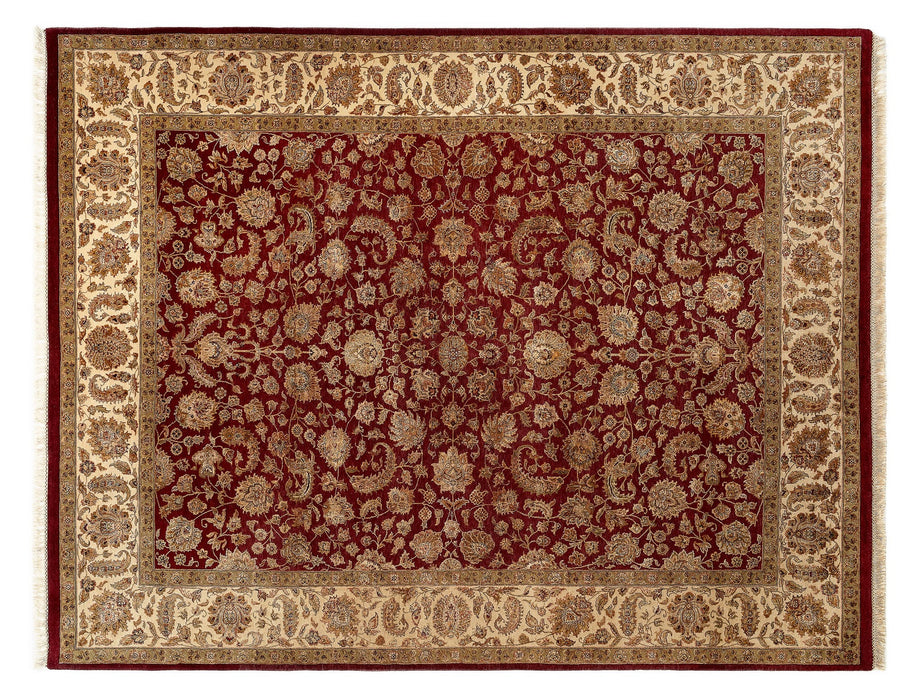 Passion 9x12 Red/Ivory Wool and Silk