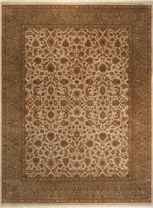 Premiere 9x12 Ivory/Light Green Wool
