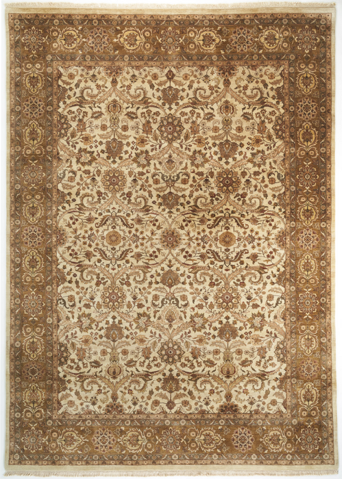 8x10 Premiere Light Gold/Brown/Ivory Wool