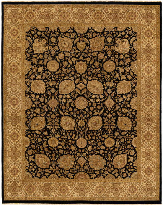 Dune 9x12 Black and Ivory wool