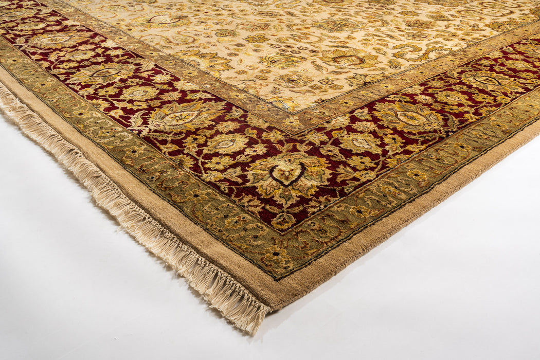 Reflections 9x12 Ivory/Red Wool and Silk