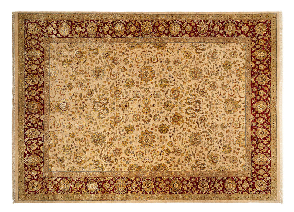 Reflections 9x12 Ivory/Red Wool and Silk