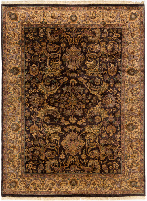 Jaipur Brown, 9x12 Purple and Gold
