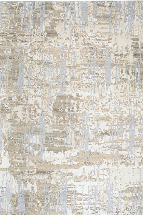 8x10 Marble Beige/Blue/Tan Wool and Bamboo Silk touch *New*