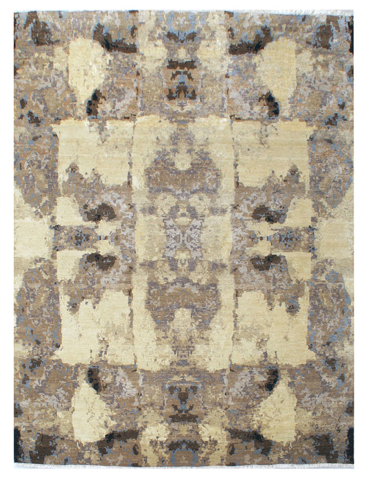 Impact 5x7 Grey/Beige Wool and Silk