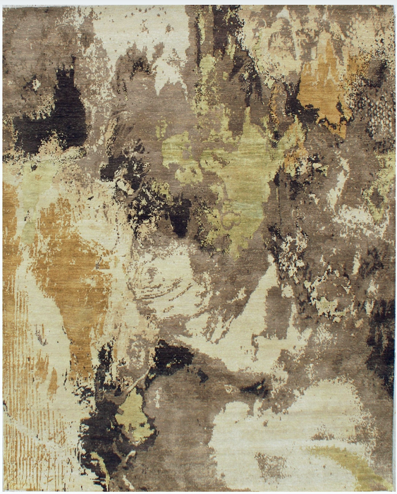 8x10 Cappuccino Wool and Silk