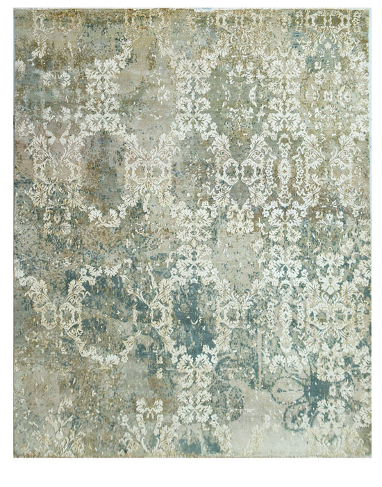 Urbane 6x9 Grey/Blue Wool and Silk