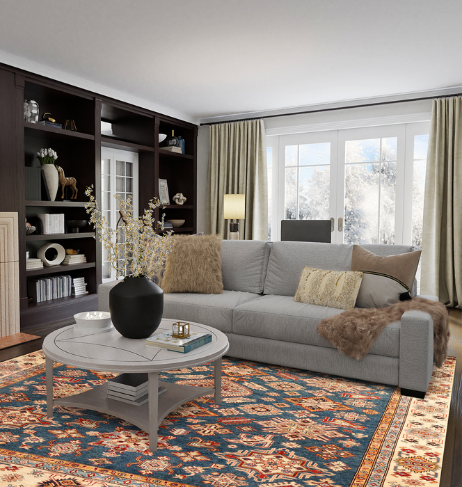 Super Kazak 8x10 Blue