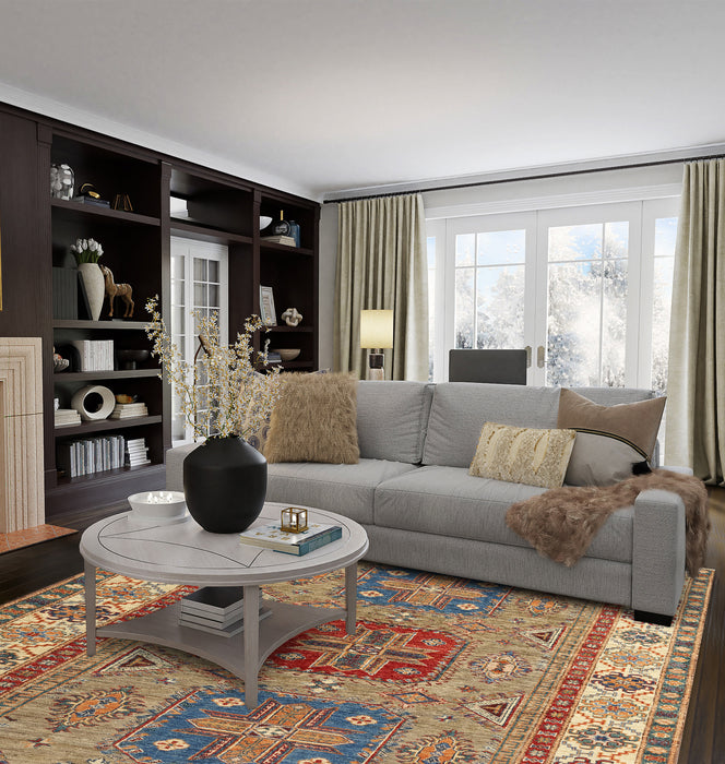 Super Kazak 6x8 Grey and Ivory